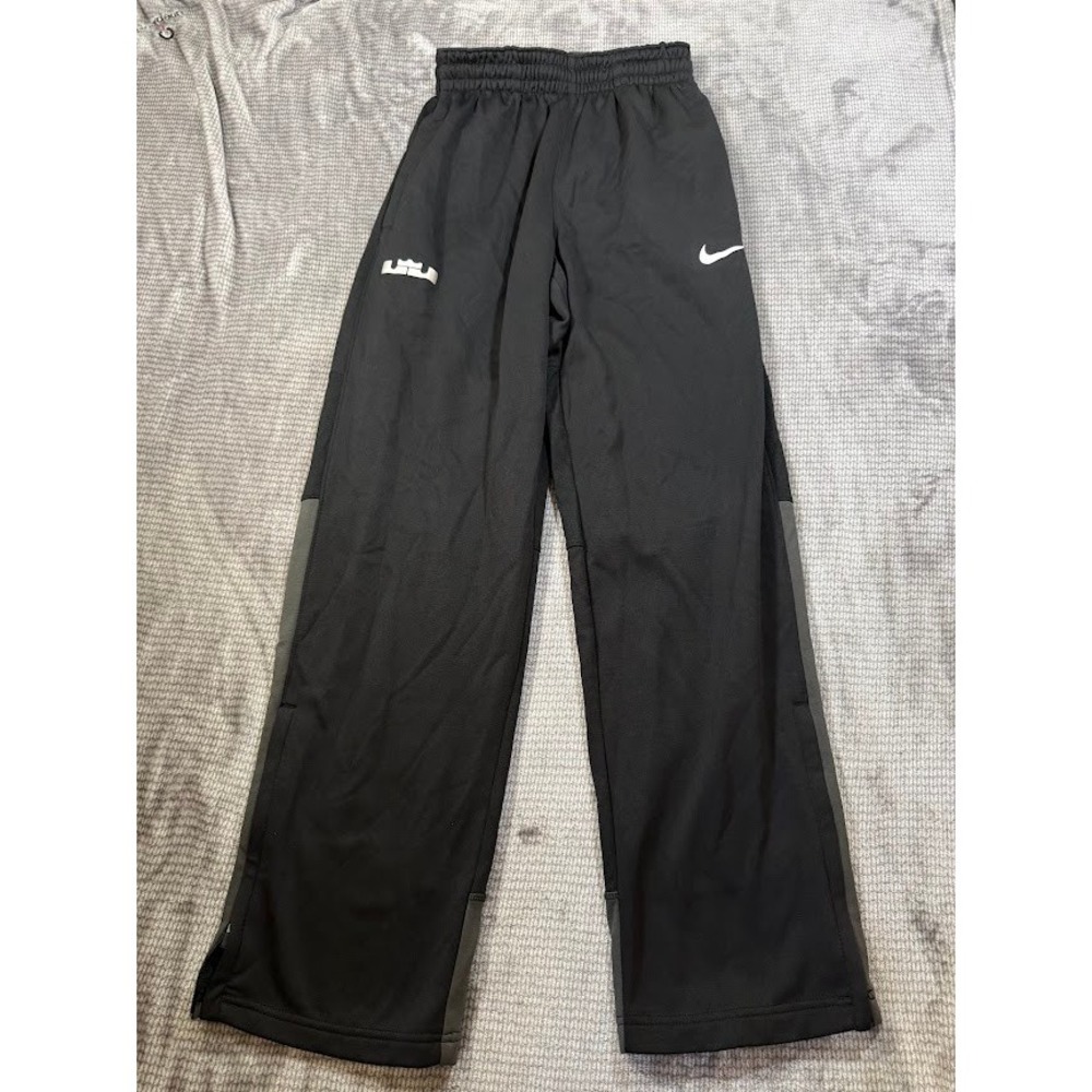 Nike LeBron James Therma-Fit Basketball Pants Boys Medium‎ Black Grey 24X30